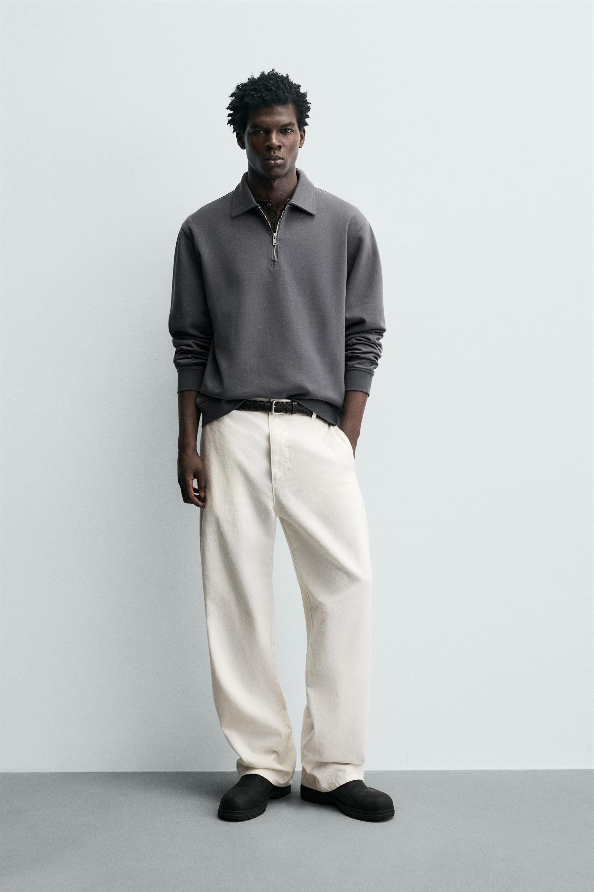 INTERLOCK ZIP POLO SWEATSHIRT